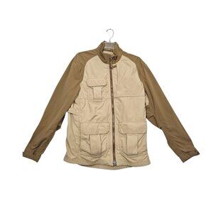 Duluth Trading Co Dry On The Fly Full Zip Fishing Hunting Jacket Beige Men's M